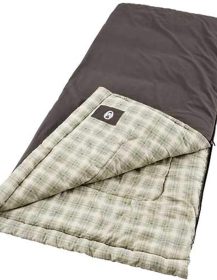 Coleman Heritage Big & Tall 10°F Flannel Sleeping Bag, XL Sleeping Bag Fits Adults up to 6ft 7in Tall, Machine Washable, Great for Camping, Hunting, Guests, & More
